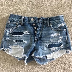 American Eagle High Rise Festival Jean Shorts